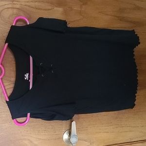 Justice for girls black top.